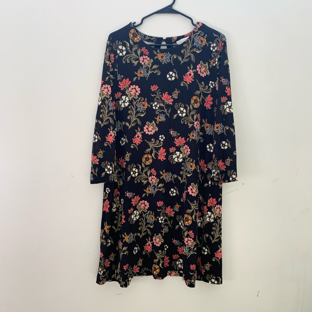 Loft Large Black and Floral Dress
